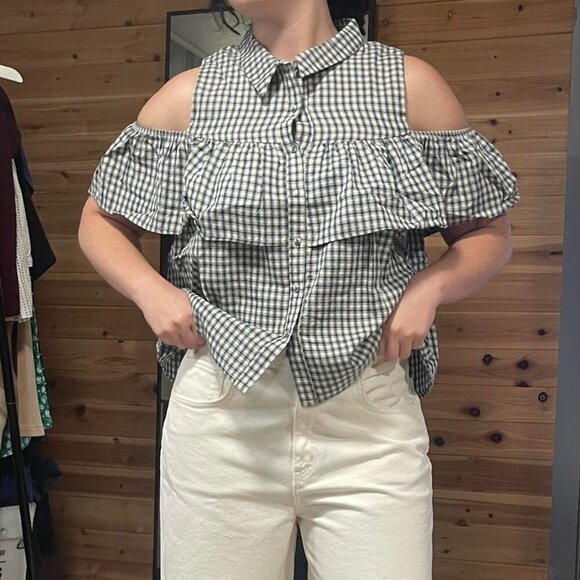 Hayden - Blue And White Gingham Cold - Picture 7 of 8